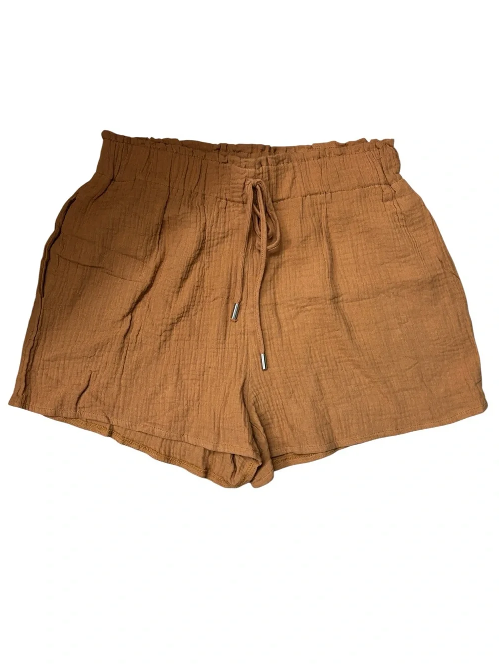 Women's Rust Brown Drawstring Shorts